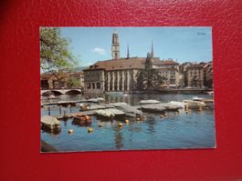 AK Zürich Partie Limmat mit Helmhaus