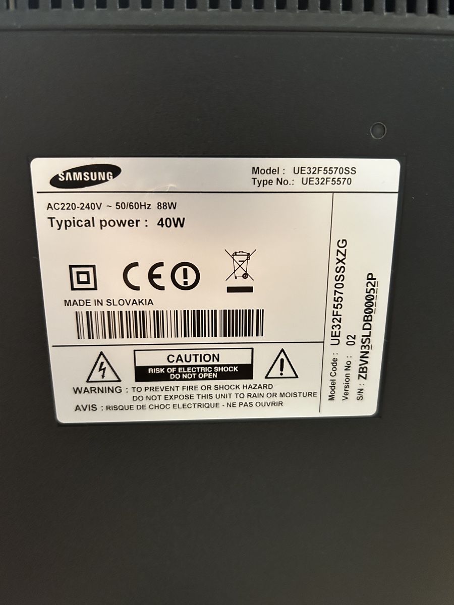 Televisori: Fernseher Samsung UE32F5570SS  – Usato da Glattbrugg venduto da Wo. 1