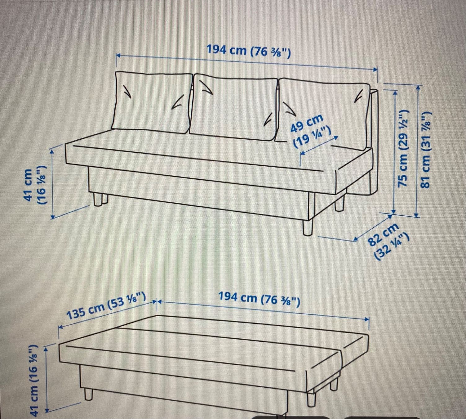 Ikea Sofas: 3-er Bettsofa in perfektem Zustand – Gebraucht aus Hüttikon von powerkiwi 5