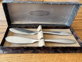 Antikes versilbertes Buttermesserset Gero Zilver