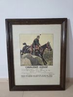 Diplôme Cavalerie Suisse 1923 Aarau Max Oser 47x59cm