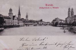 Zürich Postgebaude u. Münster  1903