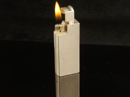 DUNHILL Aldunil mini Feuerzeug massiv Sterlingsilber 70 Gr.