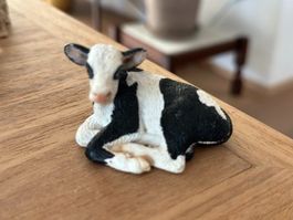 Schleich Schwarz-weisses Kalb Sammelfigur