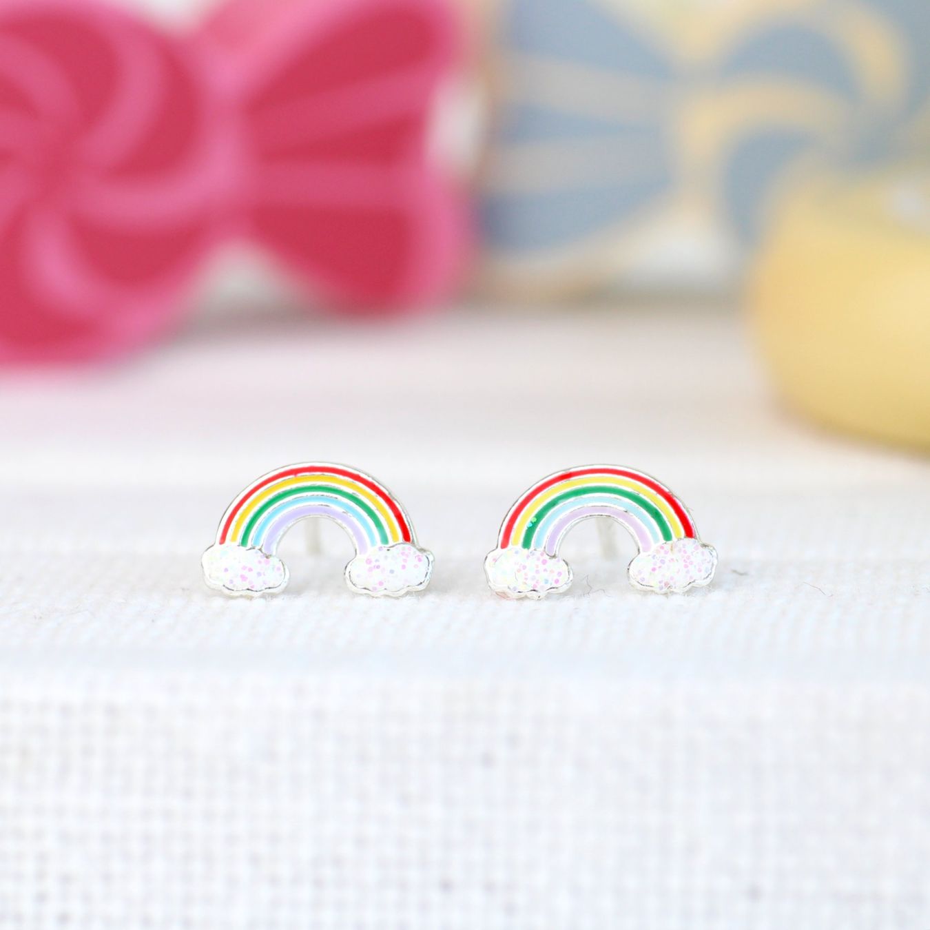 Ohrringe & -stecker: Kinder Ohrringe REGENBOGEN Sterling Silber – Neu und originalverpackt aus Stallikon von Bergli18 1