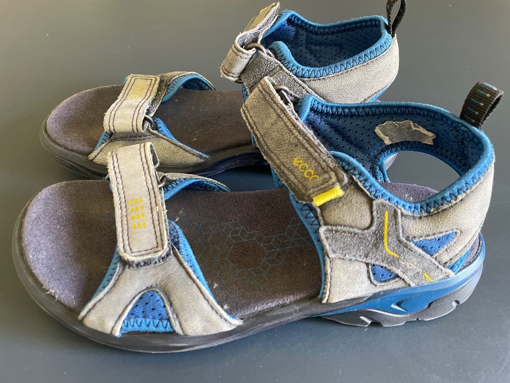Grösse 32 Ecco Leder Sandalen für Kinder Trekking blau (Gebraucht - Main Image