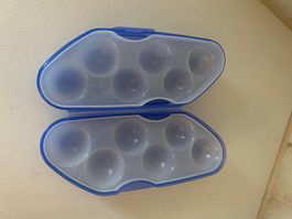 Eierbox für 6 Eier Picknick Camping blau Kühlschrank