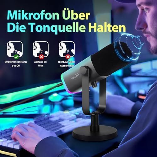Microphones: Gaming Mikrofon Streaming Podcast Studio USB Dynamisch – Neuf avec emballage d'origine à Hundwil par Stallone6 4
