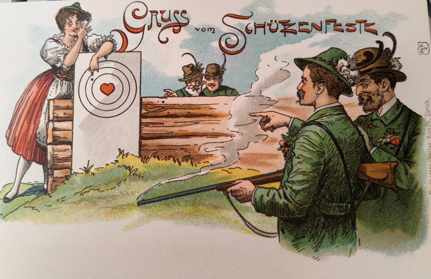 Cartoline postali: 2 AK Scützenfeste ca. 1900 – Usato da Biasca venduto da Elia2002