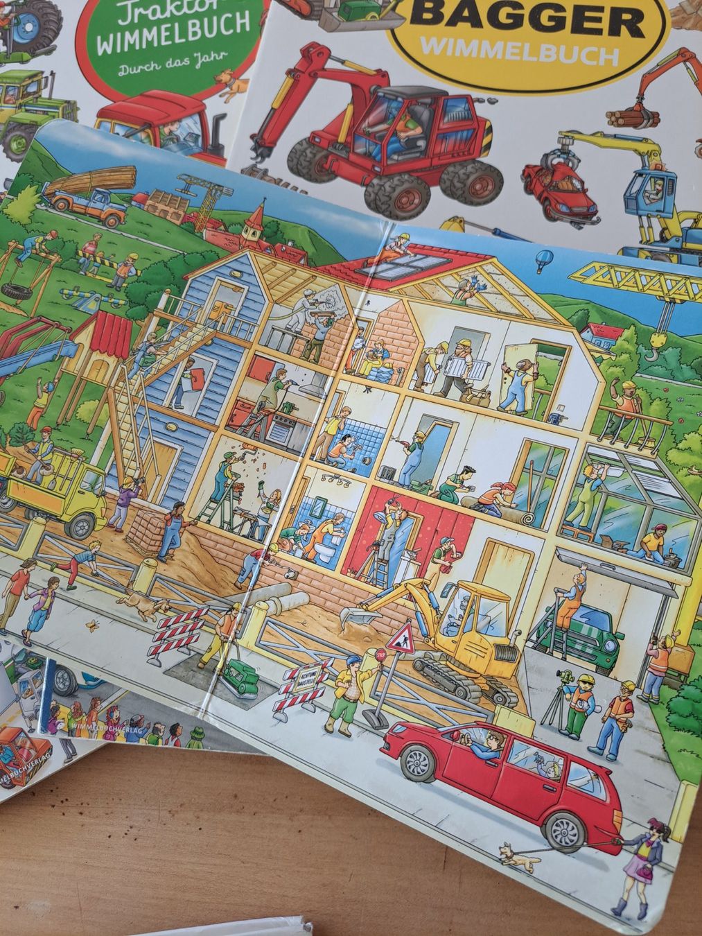 Libri: Max Walther Wimmelbücher Bagger Baustelle Flughafen Traktor – Usato da Greifensee venduto da Tobuyandsell 2