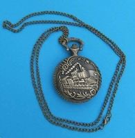 Neue Taschenuhr Dampflok. Bronce