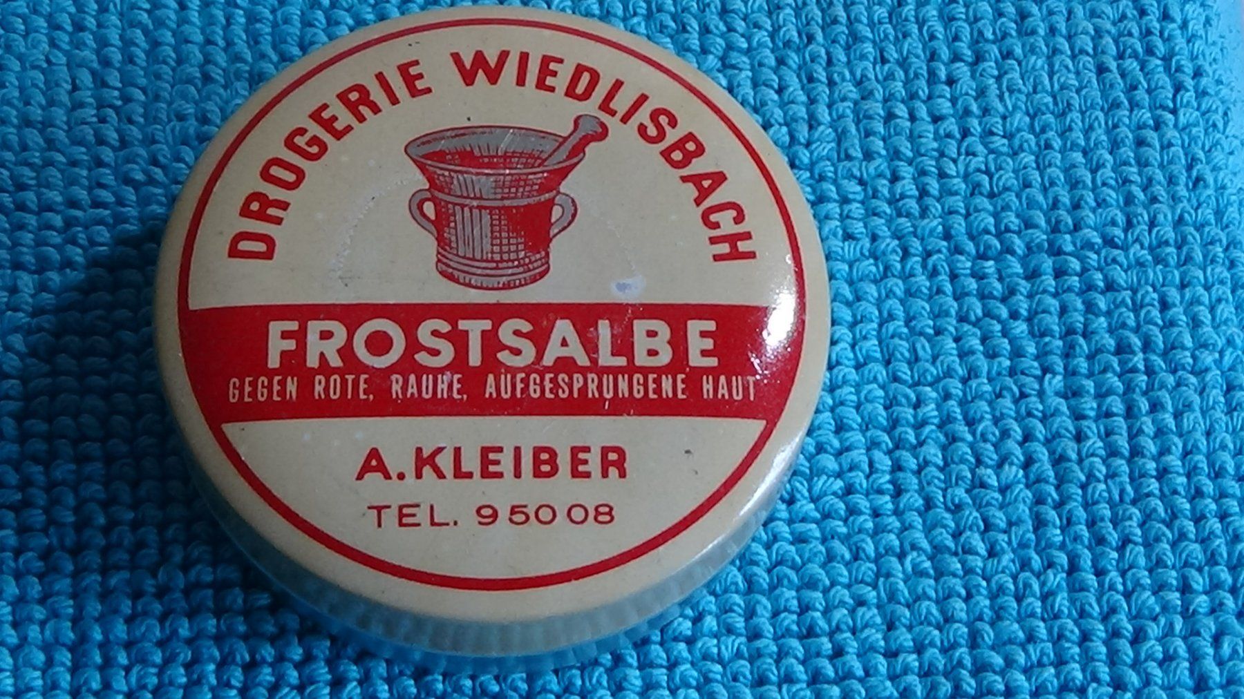 Zuckerdosen: Kleine alte Blechdose Wiedlisbach – Gebraucht aus Wiedlisbach von Bobesch10
