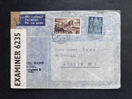 1941 Airmail BASEL - LONDON + Censure 