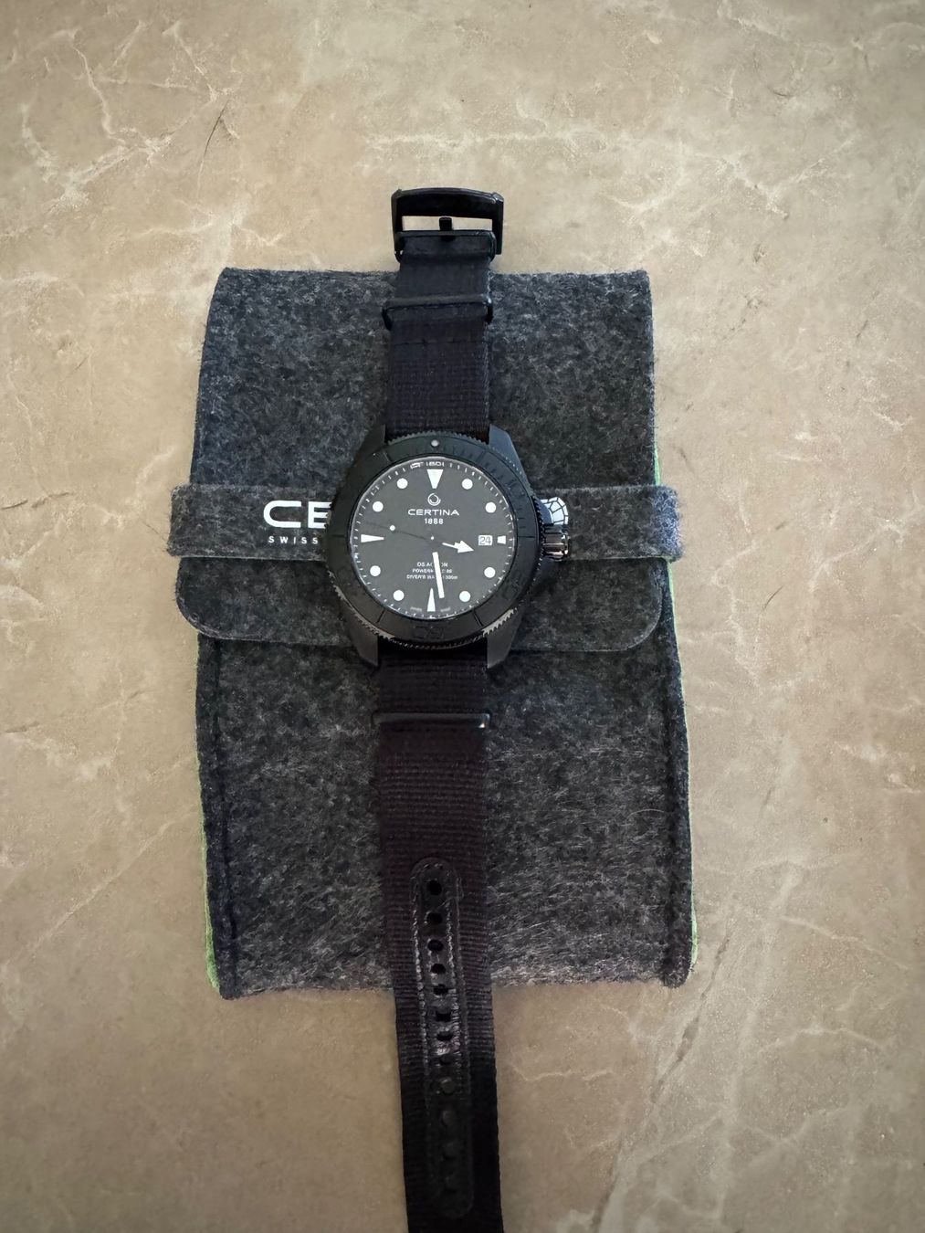 Certina Orologi: Certina DS Action Diver Powermatic 80 Black Full Set – Usato da Höri venduto da Swisschocolate 1