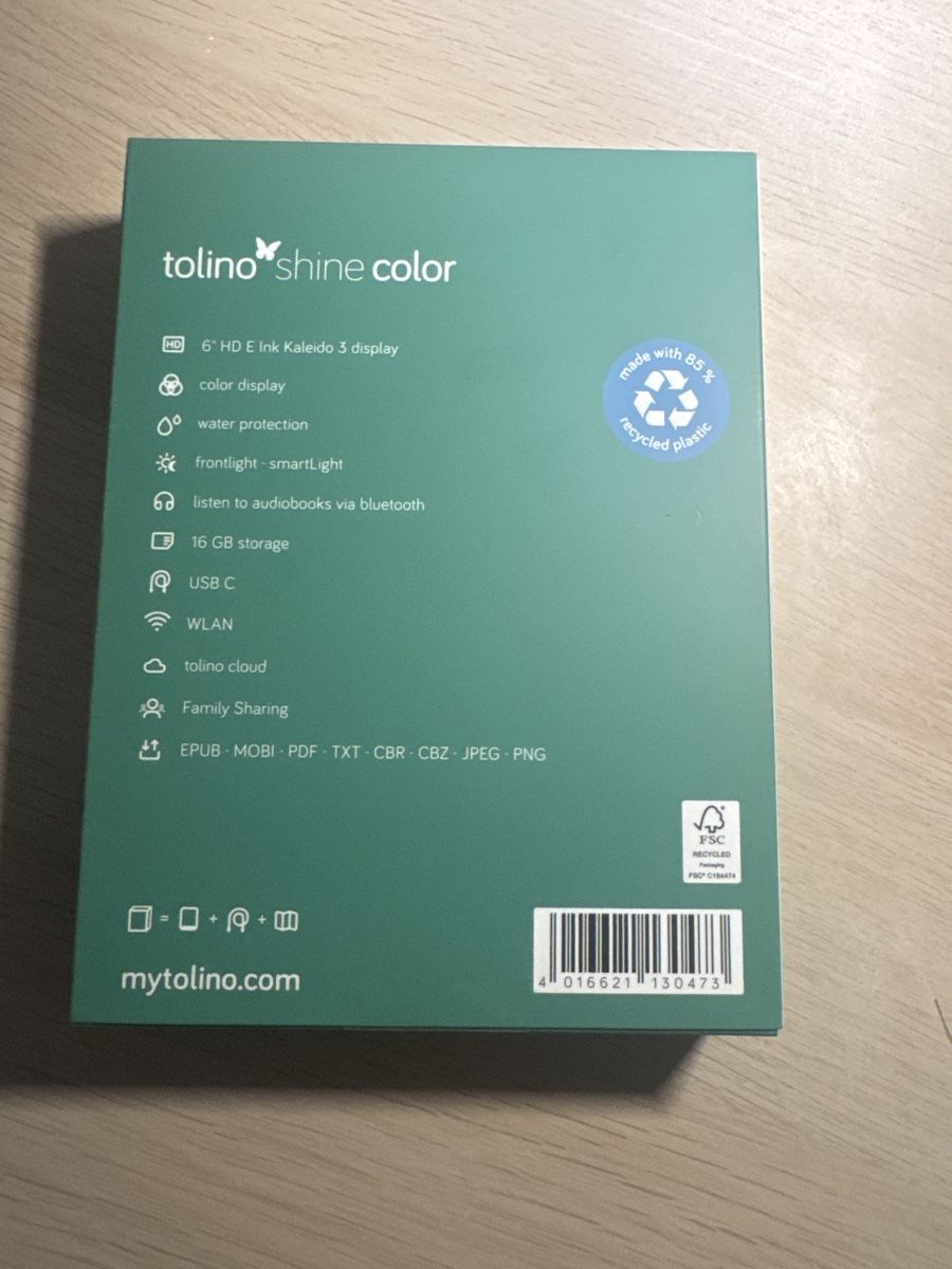 Tolino Tablet PC: Tolino Shine Color - Neuwertig - E-Reader mit Farbdisplay – Nuovo e nell'imballaggio originale da Winterthur venduto da Miriammici 1