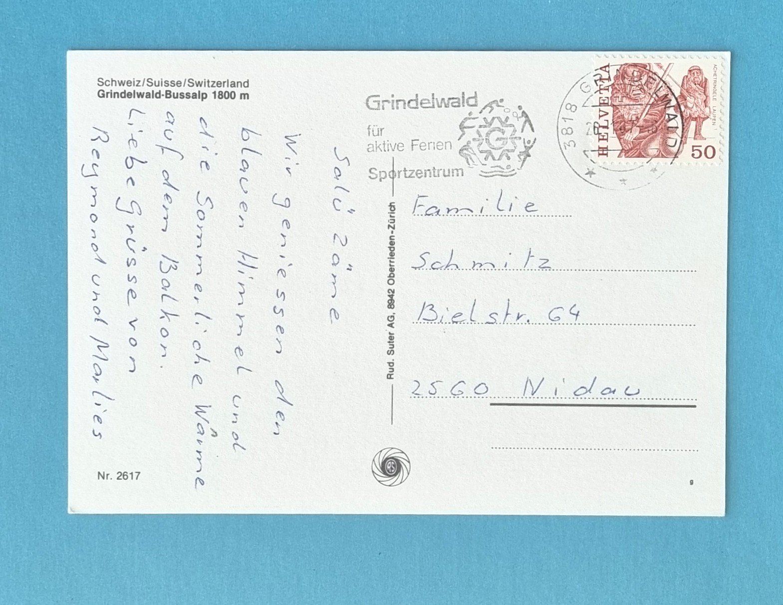 Cartoline postali: Grindelwald - Bussalp - Postauto - Winter 1987 – Usato da Rothrist venduto da RROENK 1