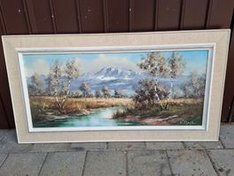 Ölgemälde H. Martin, Schweizer Berglandschaft, gerahmt 🖼...