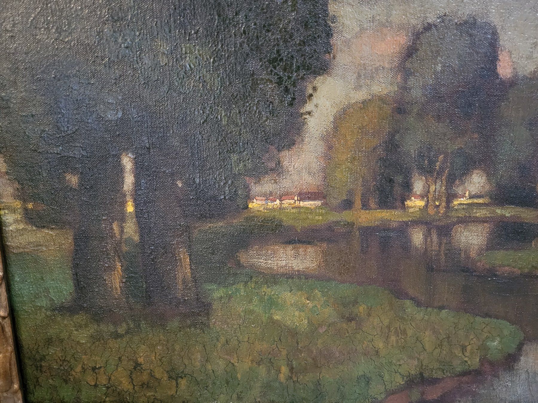 Gemälde: Antikes Ölgemälde Landschaft mit Fluss – Gebraucht aus Zürich von BOAC1943 1