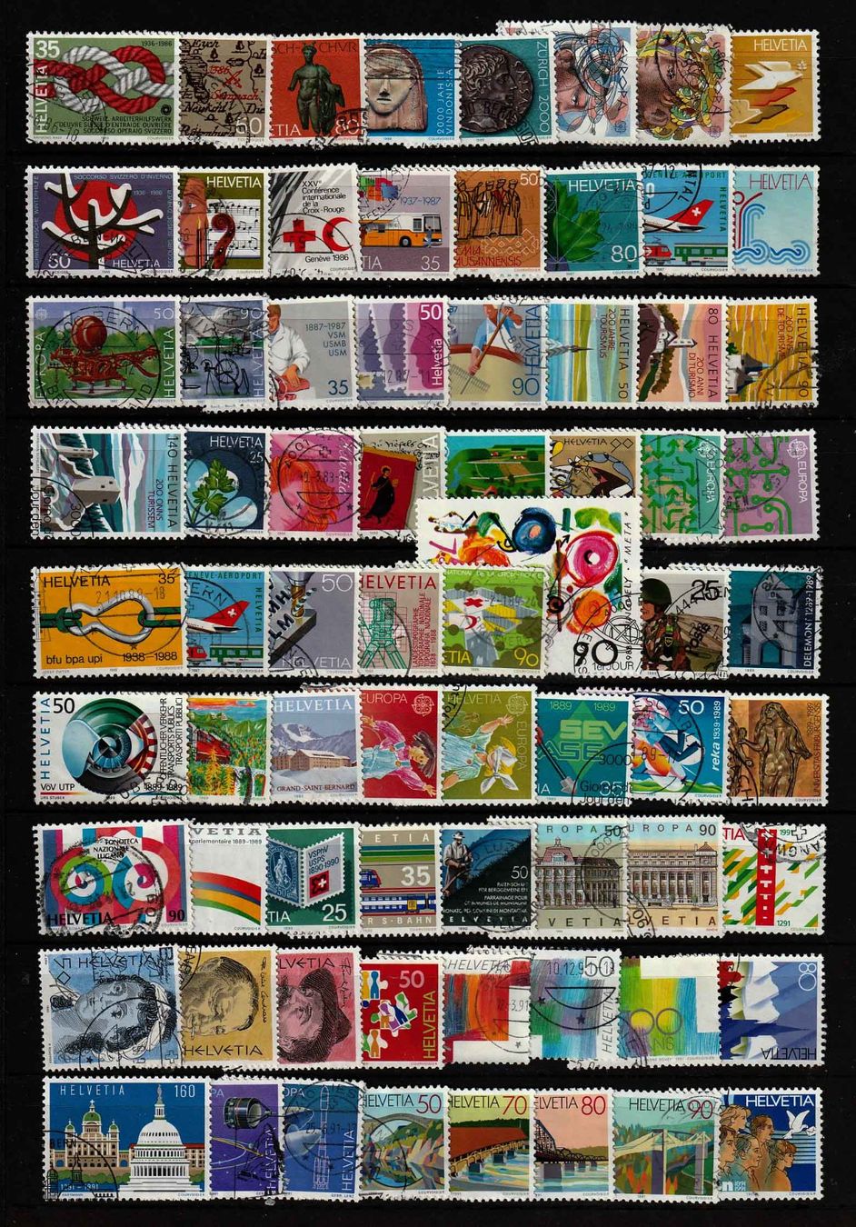 Tous les timbres: 1986-1991 Schweizer Werbemarken – D'occasion à Arlesheim par gaugi43
