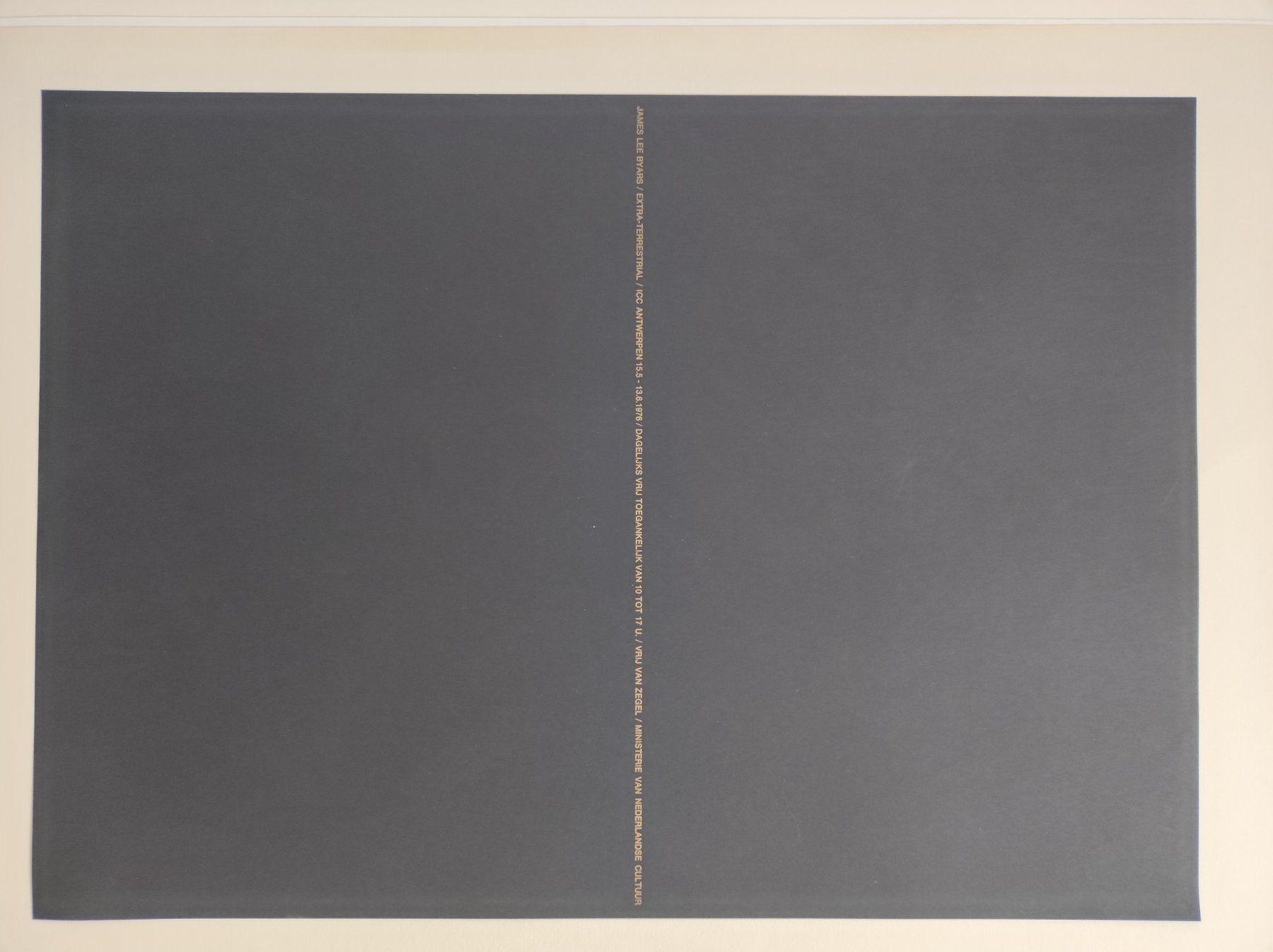Foto & Immagini: JAMES LEE BYARS EXTRA TERRESTRIAL ORIGINAL-PLAKAT – Usato da Goldach venduto da Gaip 4