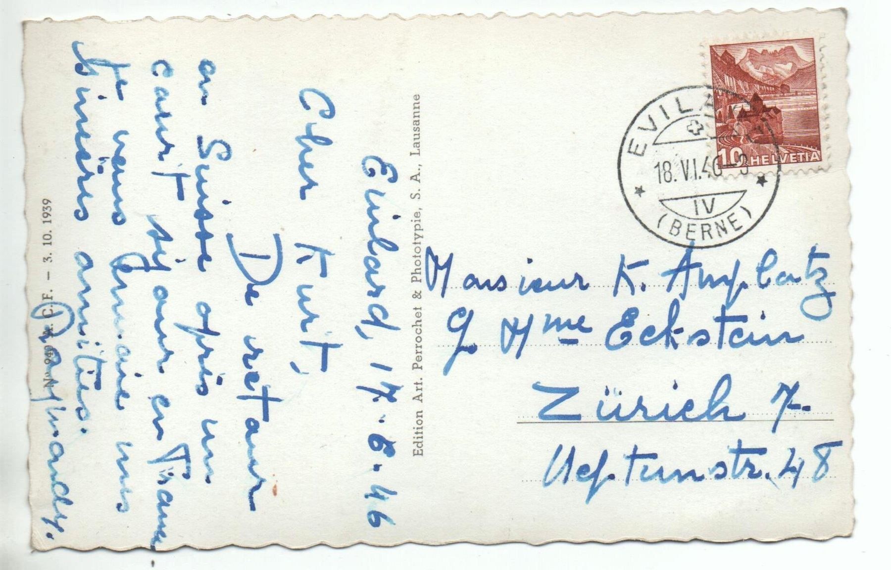 Cartoline postali: BIENNE Evilard – Usato da Jona venduto da philajona 1