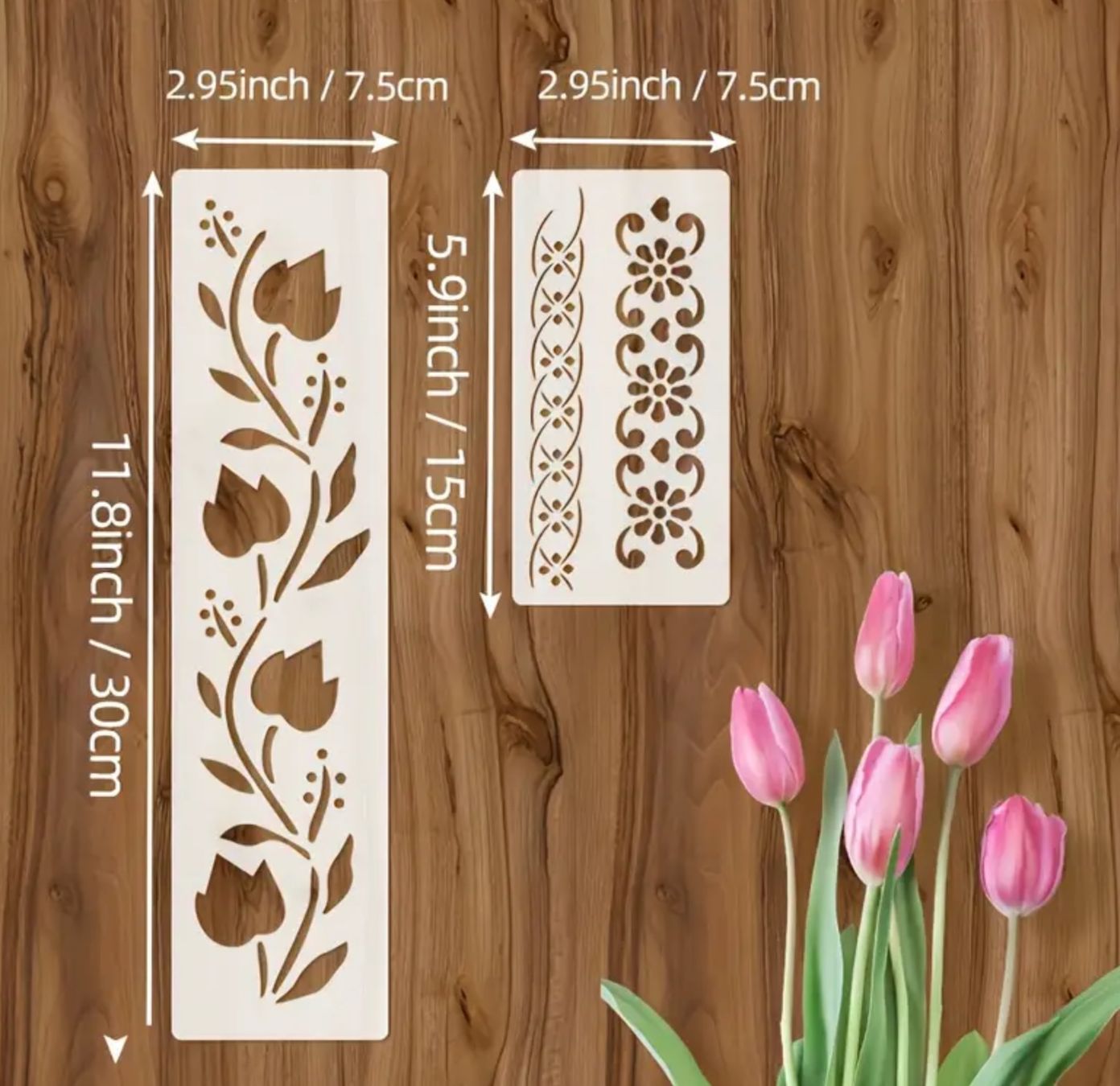 Schablonen: 12 x Malschablone 30x7,5 und 15x7,5cm – Neu und originalverpackt aus Frenkendorf von jazzplatten 1