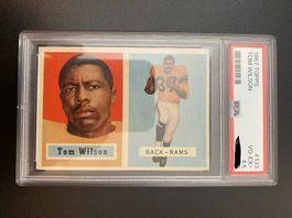1957 TOPPS FOOTBALL - NFL CARDS -  TOM WILSON - PSA GRADED