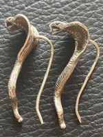 Boucles d'oreilles serpent cobra vintage argent 925 🐍