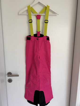 Icepeak Skihose pink mit Trägern Grösse 128 gebraucht