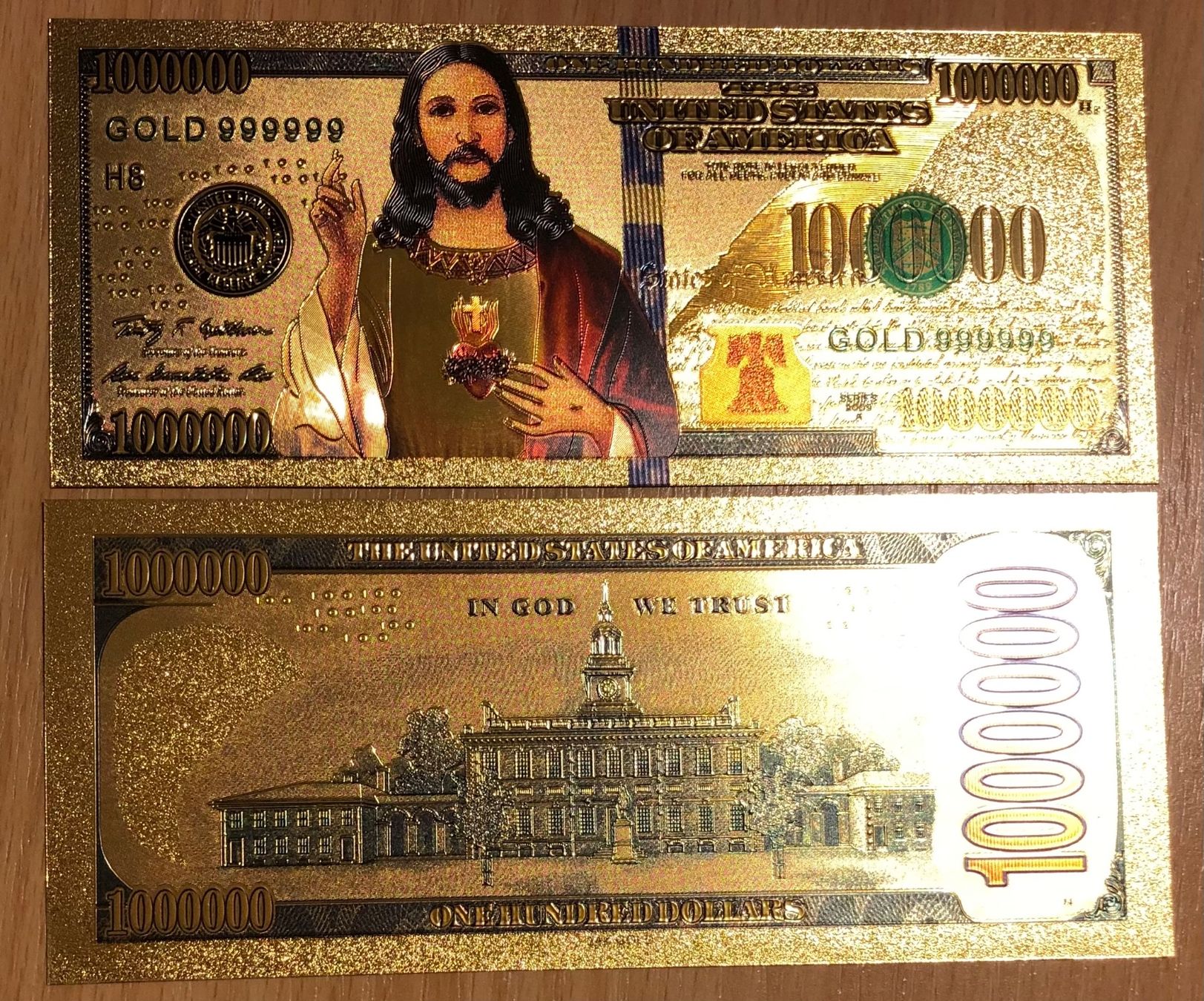 Libri: Goldene Jesus Million Dollar Note        | Bibel – Nuovo (secondo la descrizione) da Altstätten SG venduto da ChangeMaker 1