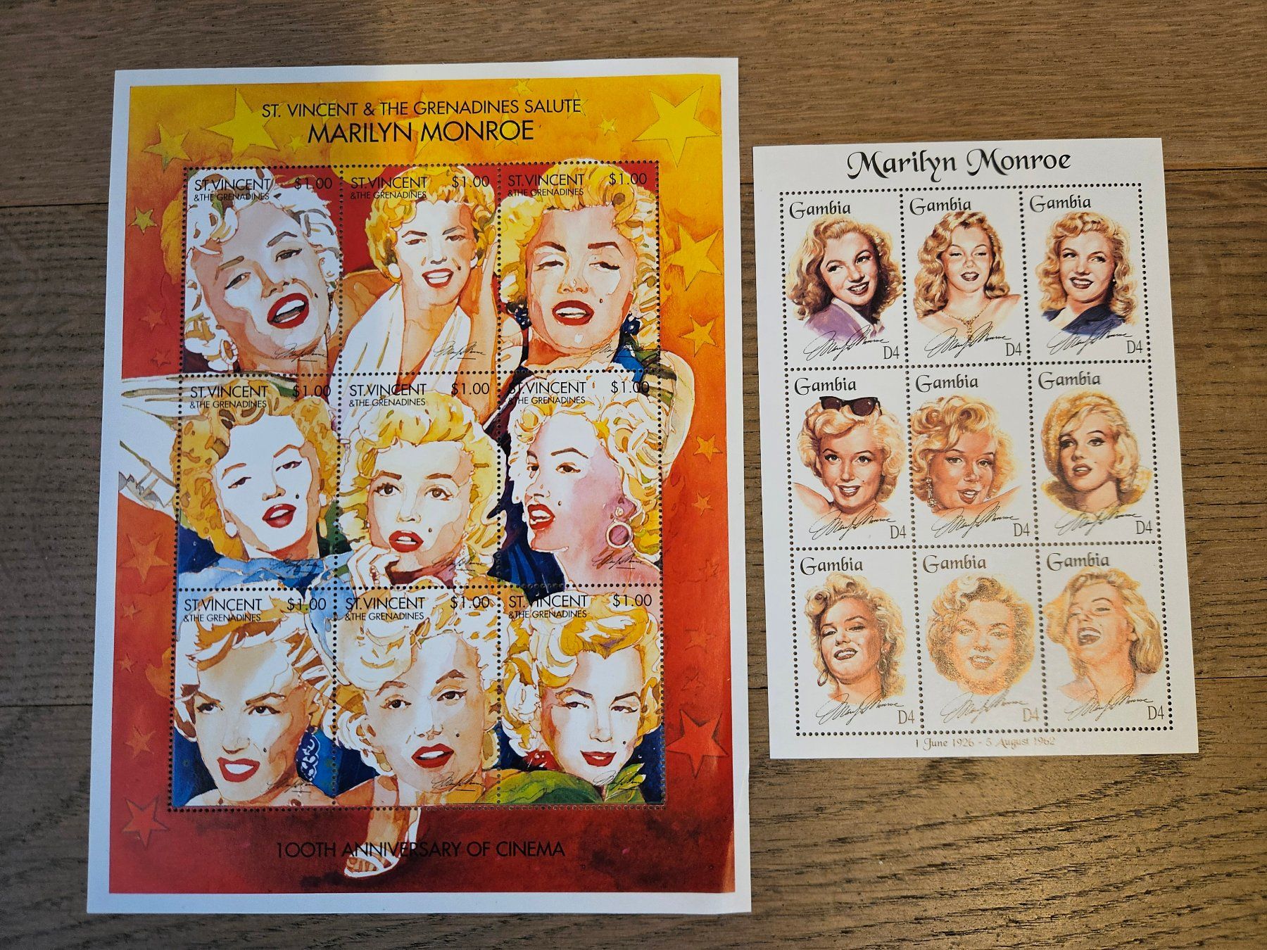 Tutti i francobolli: Marilyn Monroe Briefmarken Sammlung - 47 Stk – Usato da Fisibach venduto da sare01 3