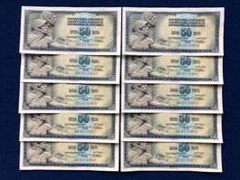Belgrad 1978 - Jugoslawien - 10 x 50 Dinara