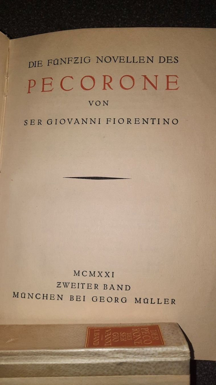 Libri: DIE 50 NOVELLEN DES PECORONE – Usato da zürich venduto da gabab 7