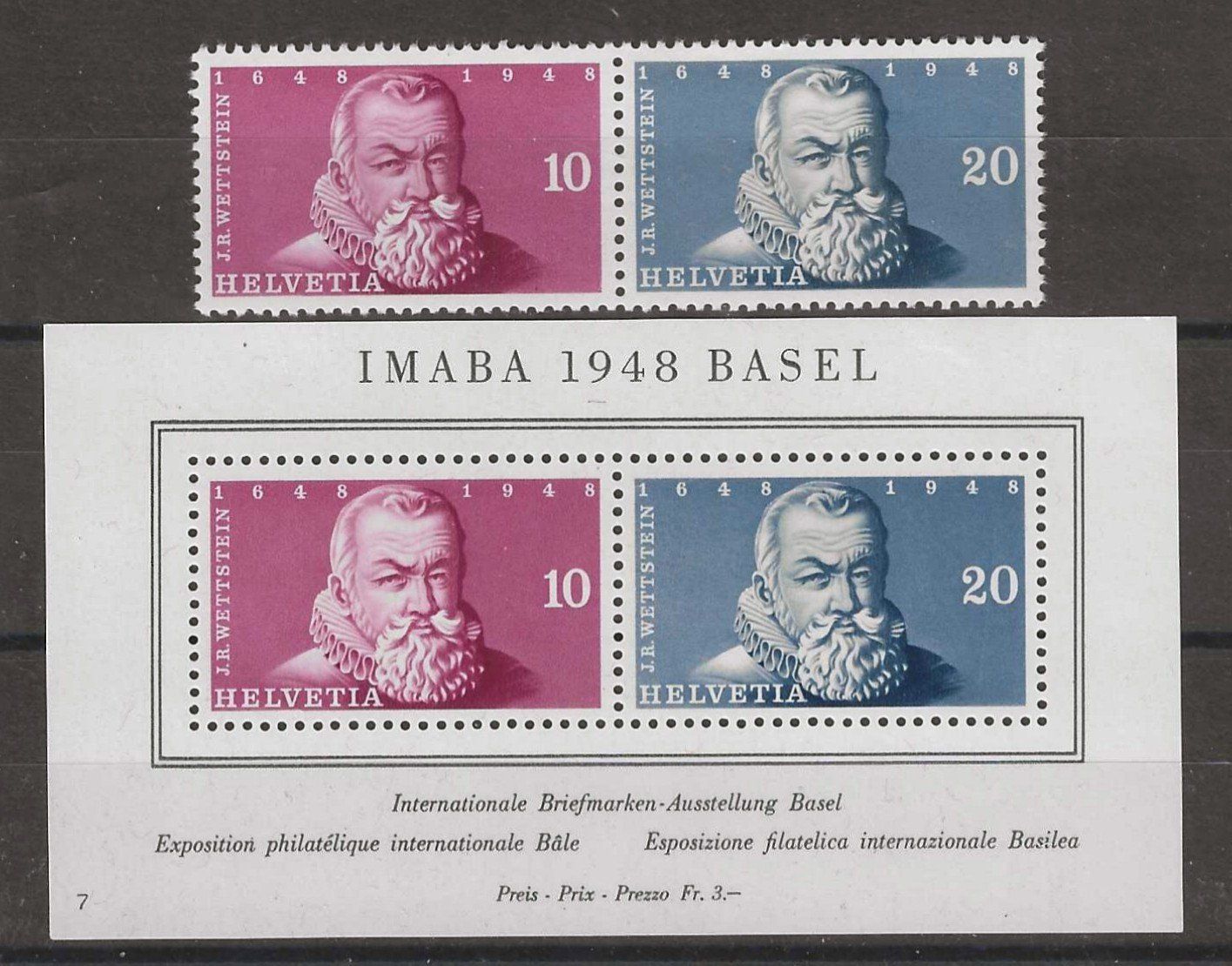 Alle Briefmarken: 1948 : Imaba Block + Einzelwert, postfrisch ** – Neu (gemäss Beschreibung) aus Gümligen von Geniusbuy