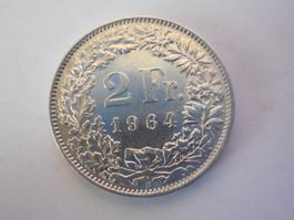 2 Fr. 1964 silber