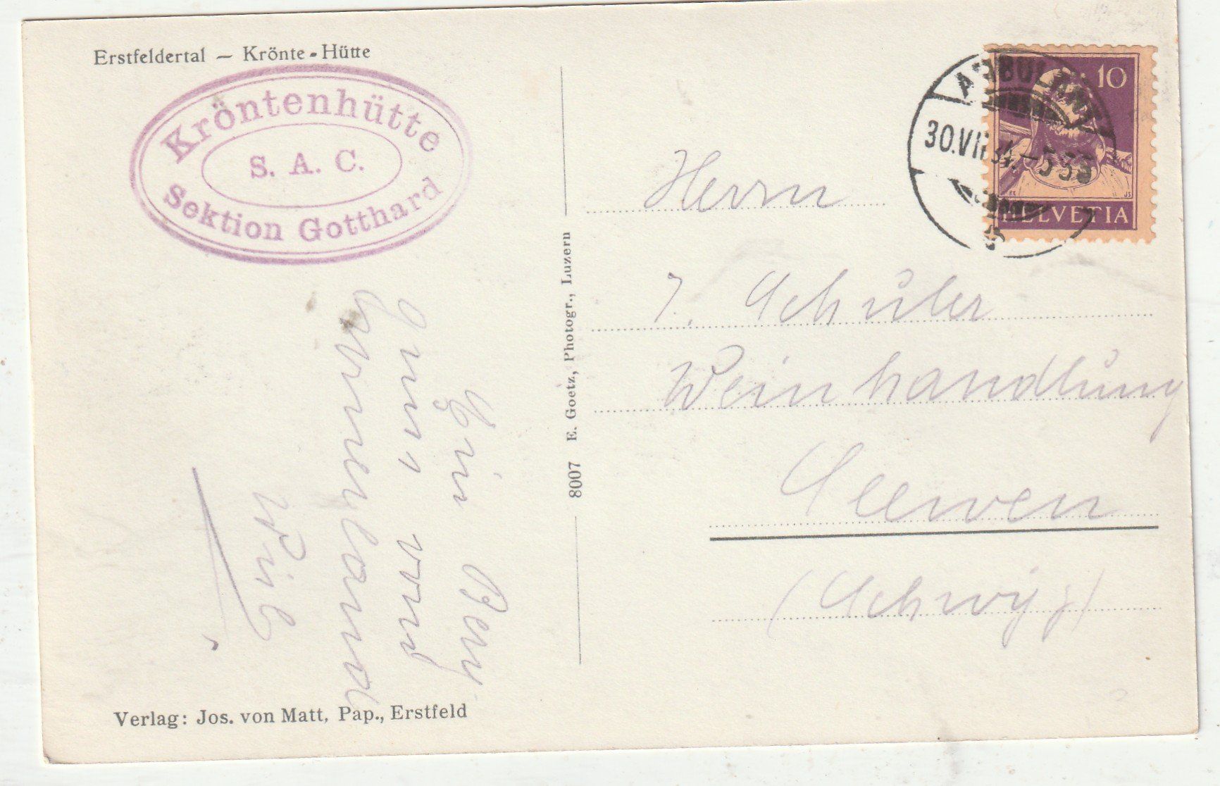 Cartoline postali: 2 AK SAC Hütten – Usato da Lumbrein venduto da made02 3