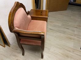 Banquette en bois avec tiroir, style ancien, occasion