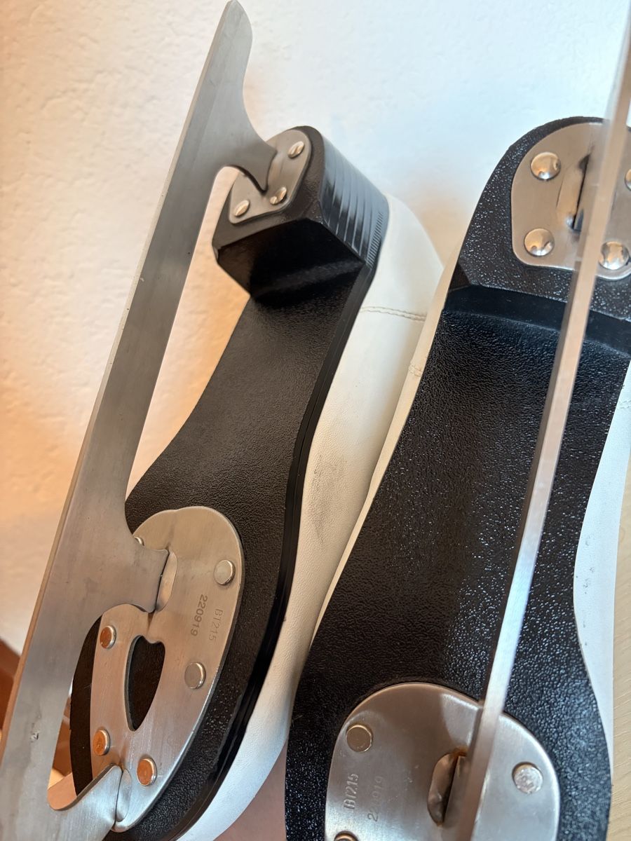 Oxelo Pattini da ghiaccio: Oxelo Damenschlittschuhe weiss – Usato da Messen venduto da rea-gin 2