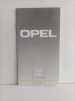 Brochure Catalogue Tarif Opel 1989