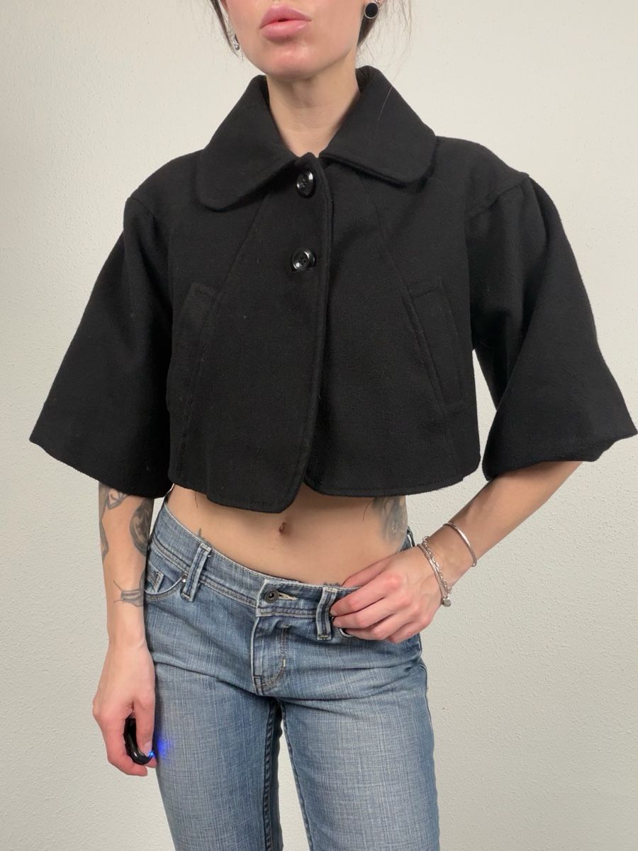 Giacche: Vintage Y2K Cropped Jacket coat – Usato da Knonau venduto da Grapesvintage 1