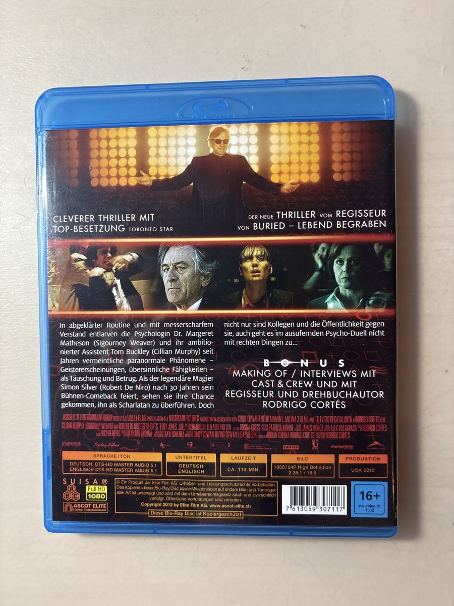 Alle DVDs: Red Lights - Blu-ray mit Robert De Niro - Top Zustand! – Gebraucht aus Ruswil von Slivio_ 1