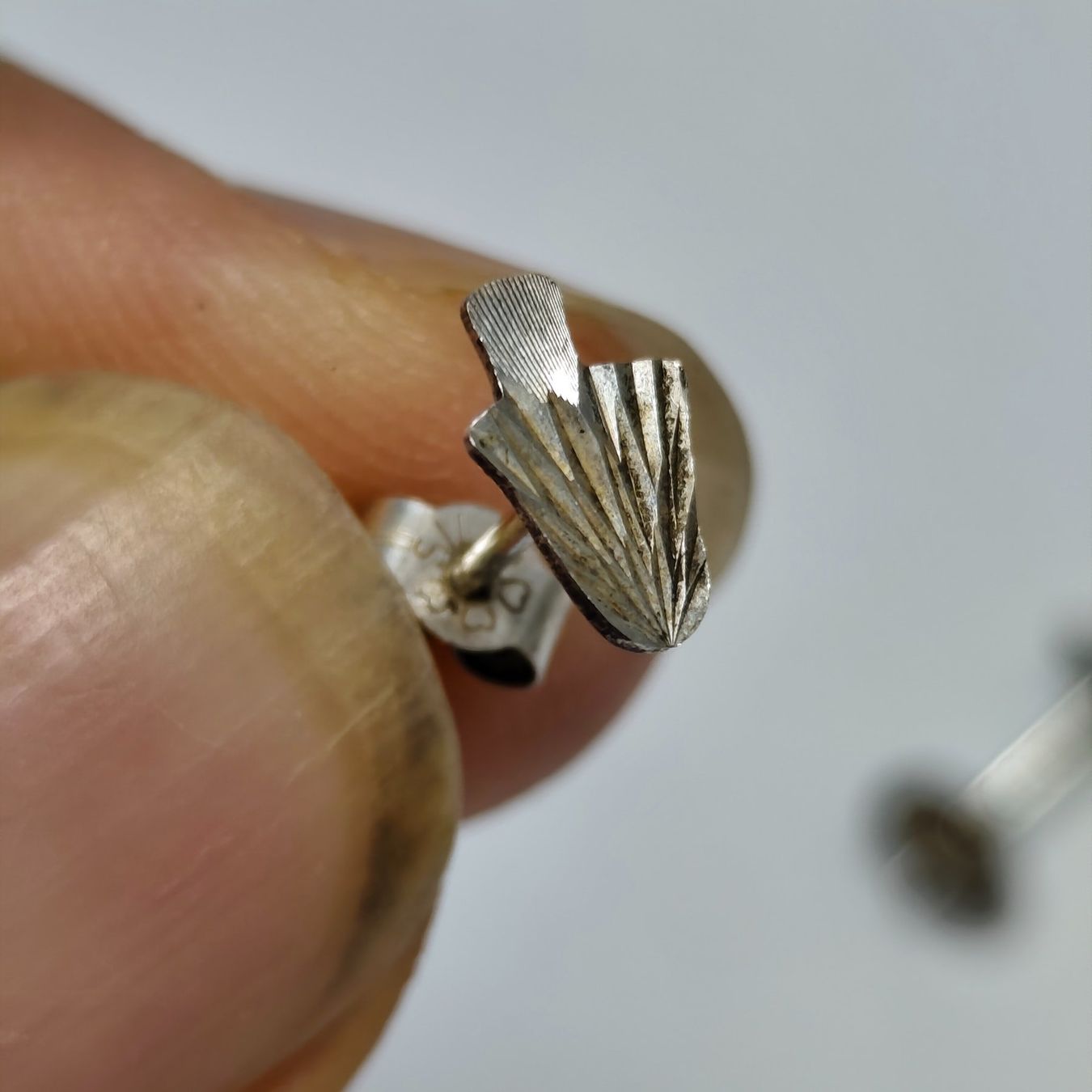 Orecchini pendenti & Orecchini a lobo: Vintage Silver silber Stud Earrings Boucles d'Oreilles #A4 – Usato da Châtelaine venduto da Tropic.Watch2 1
