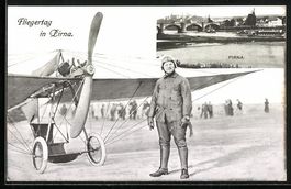 Pirna, Fliegertag 1911, Pilot neben sein