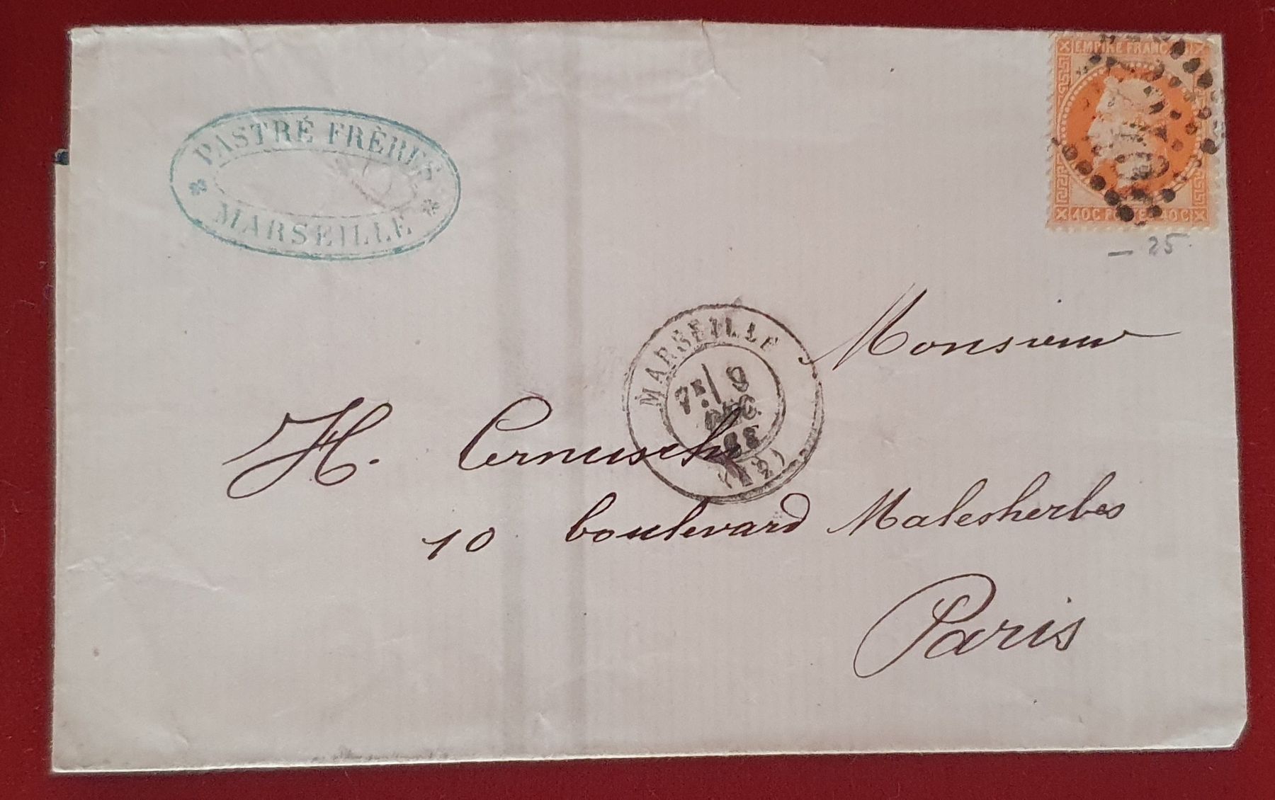 Tutti i francobolli: Frankreich - 7 Briefe ca. 1857 - 1874 – Usato da Kreuzlingen venduto da Rschweiz1 5