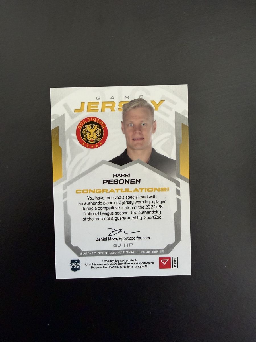 Sportzoo Carte collezionabili: Harri Pesonen Game Jersey 24/65 – Nuovo (secondo la descrizione) da Wahlen b. Laufen venduto da mber96 1
