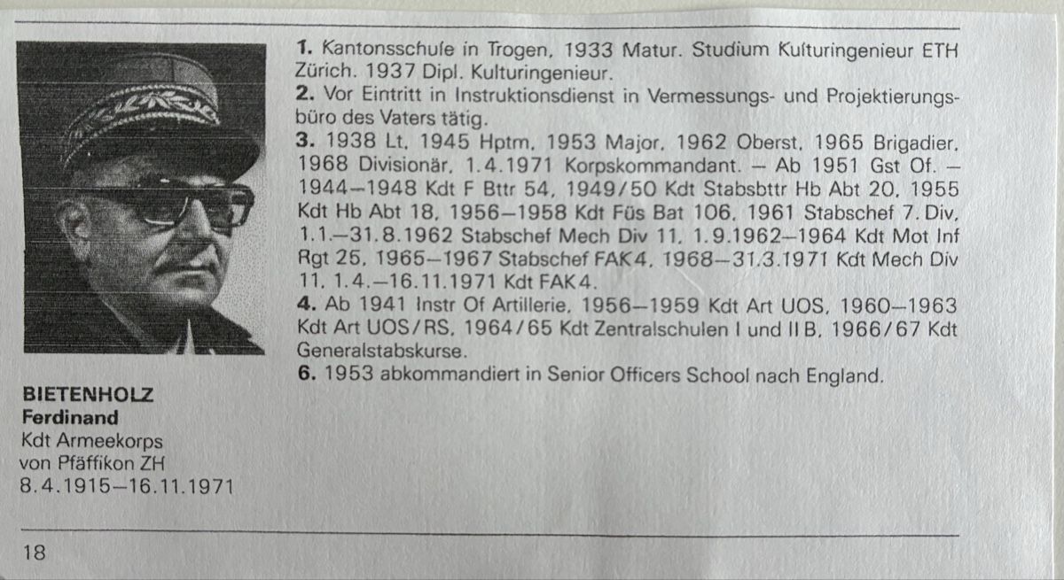 Schweizer Armee Uniformi: Uniform Korpskommandant Bietenholz – Usato da Gutenswil venduto da Antiques77 5
