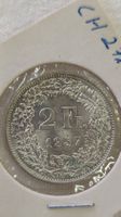 2 Franken 1957, Silber, top Zustand (WA3)