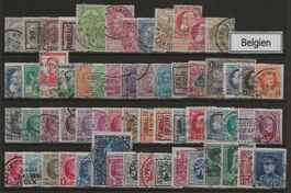 BELGIEN,  kleines Lot gestempelter Briefmarken