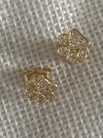 Goldige Ohrstekerli Pfote mit Zirkonia - Süesses Geschenk!
