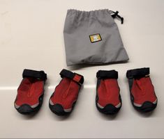 Ruffwear Hundeschuhe rot schwarz guter Zustand 4 Stück